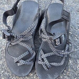 Chaco Black and Gray Strappy Sandals Size 9Wide